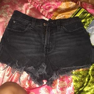 BDG high waist black jean shorts